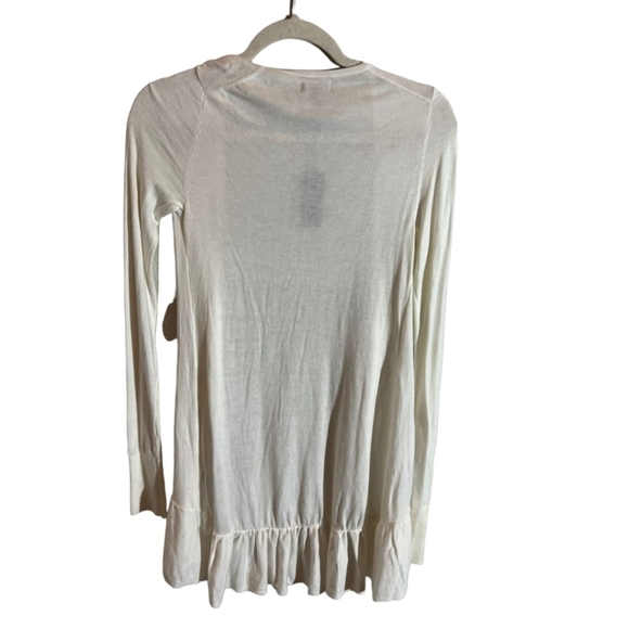 Express Women's Open Front Cardigan Sweater Cream Size X Small NWT - Picture 2 of 7